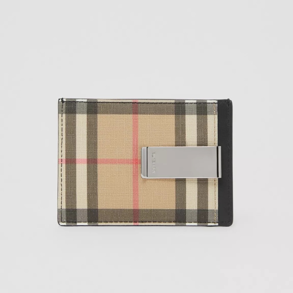 Burberry Vintage Check and Leather Card Case